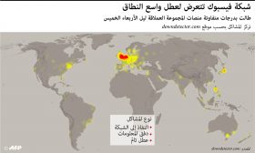 شبكة “فيسبوك” تتعرض لعطل واسع النطاق