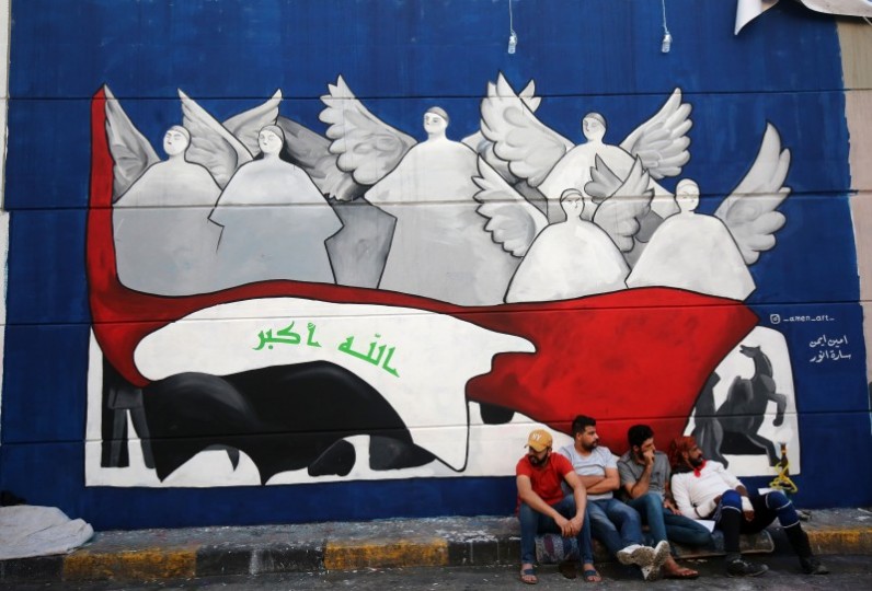 الألوان لغة الثورة على جدران بغداد- (صور)  19-1