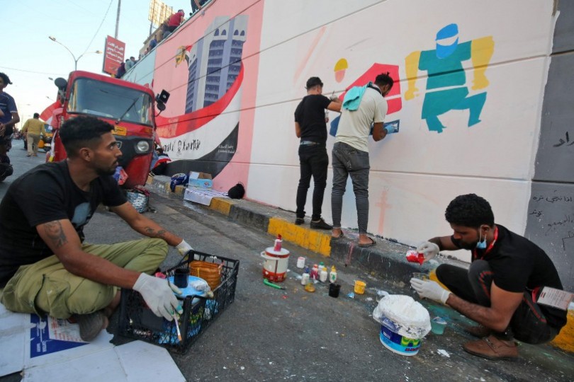 الألوان لغة الثورة على جدران بغداد- (صور)  22-2