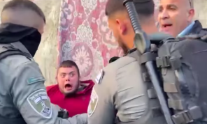 قوات الاحتلال تعتدي على فتى فلسطيني من ذوي الاحتياجات الخاصة في حي الشيخ جراح- (فيديو)