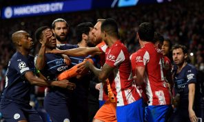 أتلتيكو مدريد يواجه خطر العقوبات بعد أحداث مباراته أمام مانشستر سيتي