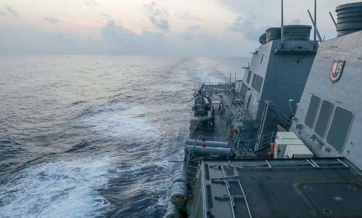 البحرية الأمريكية تعلن أن المدمرة “ميليوس” التابعة لها أبحرت عبر مضيق تايوان- (صور)