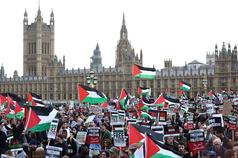 توجيه اتهامات لخمسة أشخاص بعد تظاهرة في لندن ضد العدوان الإسرائيلي على غزة