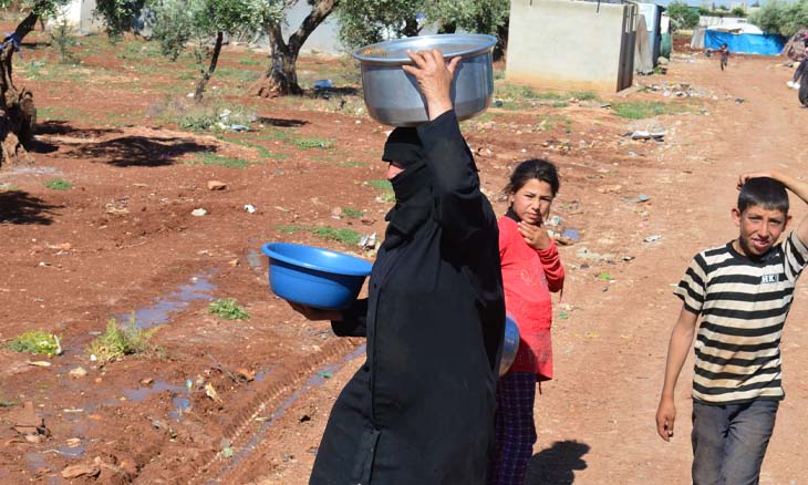 مناشدات إنسانية لإنقاذ حياة 2000 عائلة في مخيمات ريف حلب من أزمة مياه