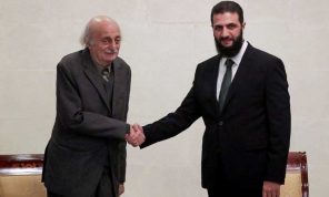 الزعيم الدرزي وليد جنبلاط على رأس وفد في قصر الشعب بعد سقوط الأسد- (صور وفيديوهات)