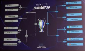 مواجهات نارية.. مانشستر سيتي يقابل ريال مدريد.. وسان جيرمان ضد تشيلسي بدور الـ16 لأبطال أوروبا