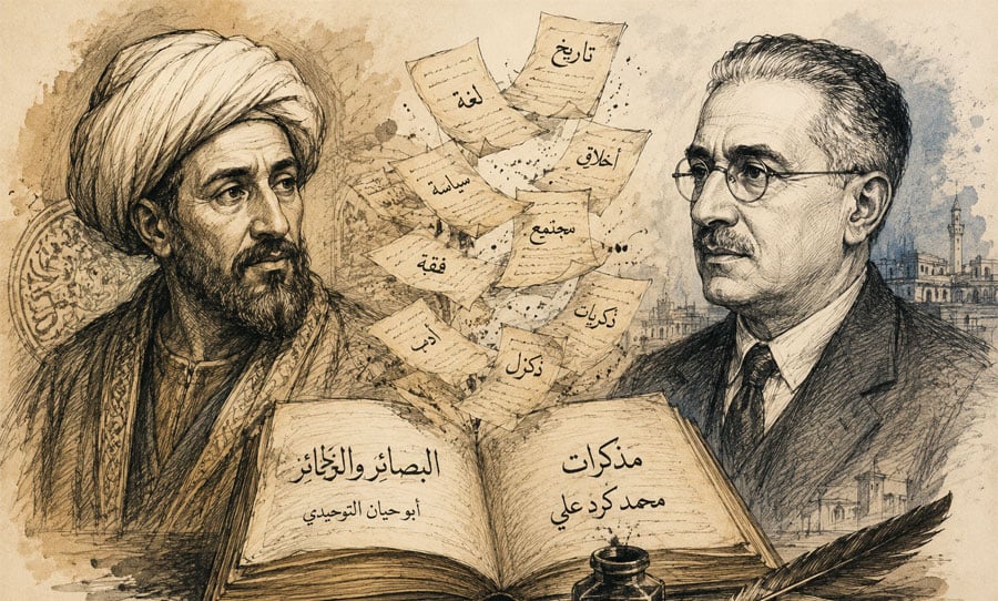 الأسلوب الحر في الكتابة… لماذا غاب التوحيدي عن مذكرات محمد كردعلي؟